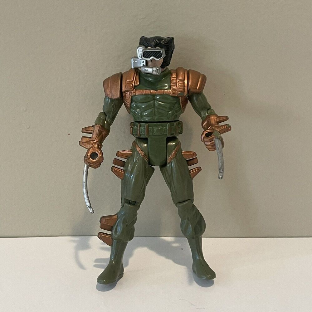 Vintage‎ 1993 Toybiz Uncanny X-Men Spy Wolverine Green Action Figure Incomplete